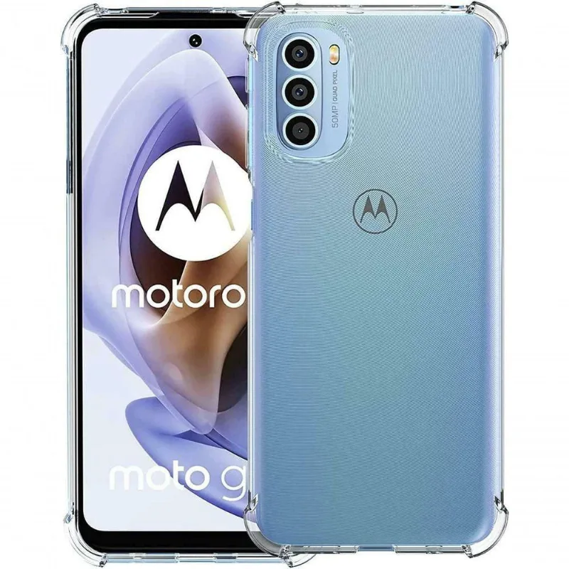 Capa Compatível Moto G31 + Pelicula - Transparente
