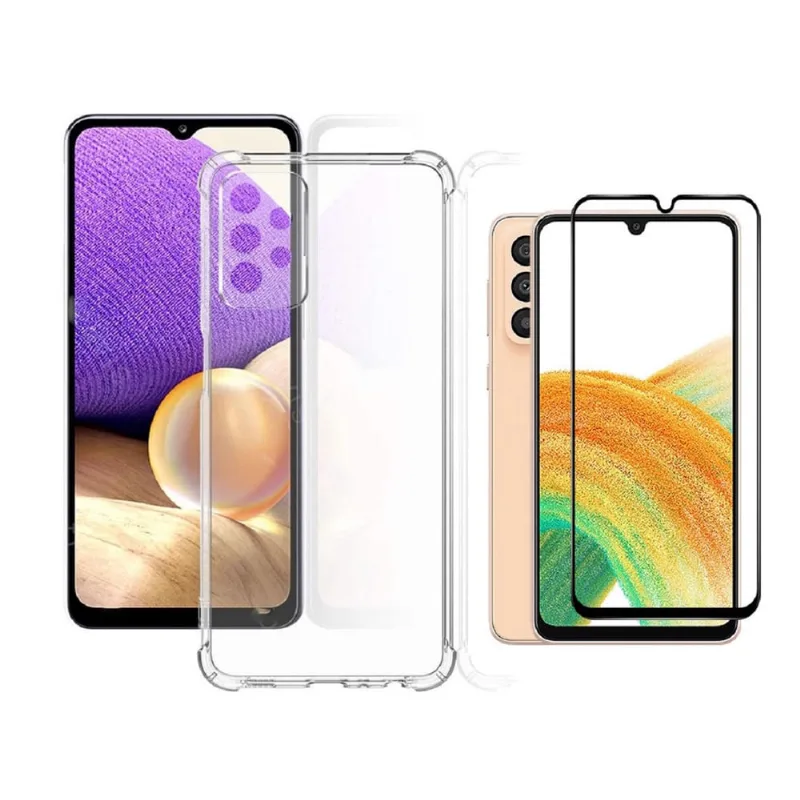 Capa Anti Shock para Samsung Galaxy A33 + Pelicula de Vidro 3D