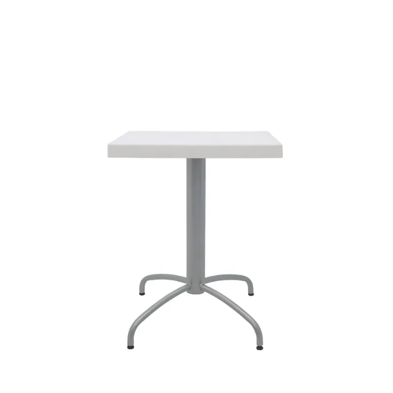 Mesa Quadrada Tramontina Gama 76x59 cm Branco em Polipropileno e Aço Carbono
