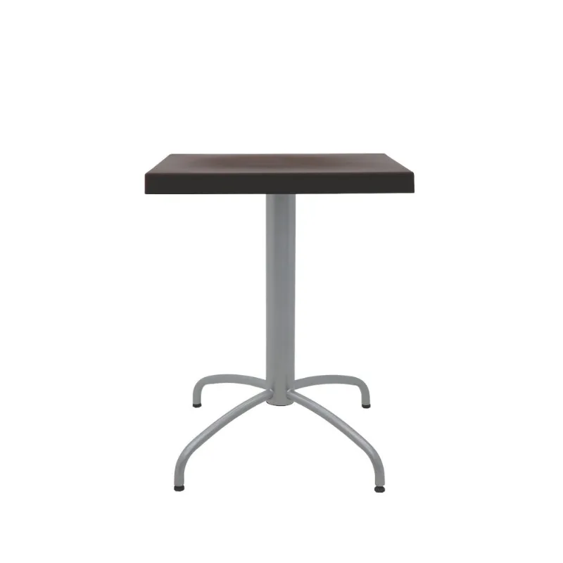 Mesa Quadrada Tramontina Gama 76x59 cm Marrom em Polipropileno e Aço Carbono