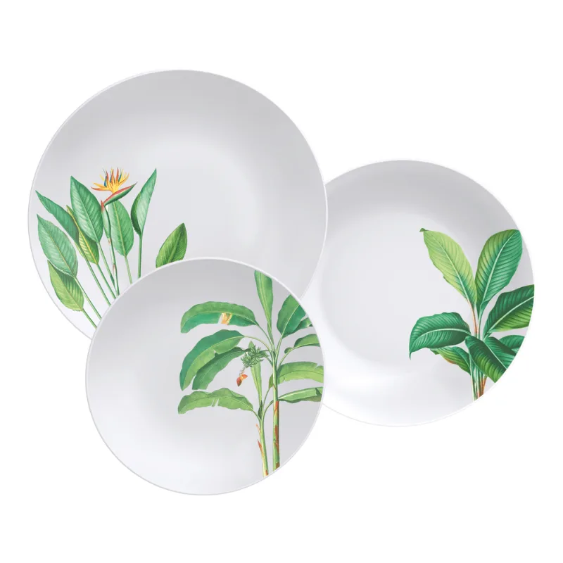 Jogo de Pratos Tramontina Graziela em Porcelana Decorada 12 Peças - Tramontina