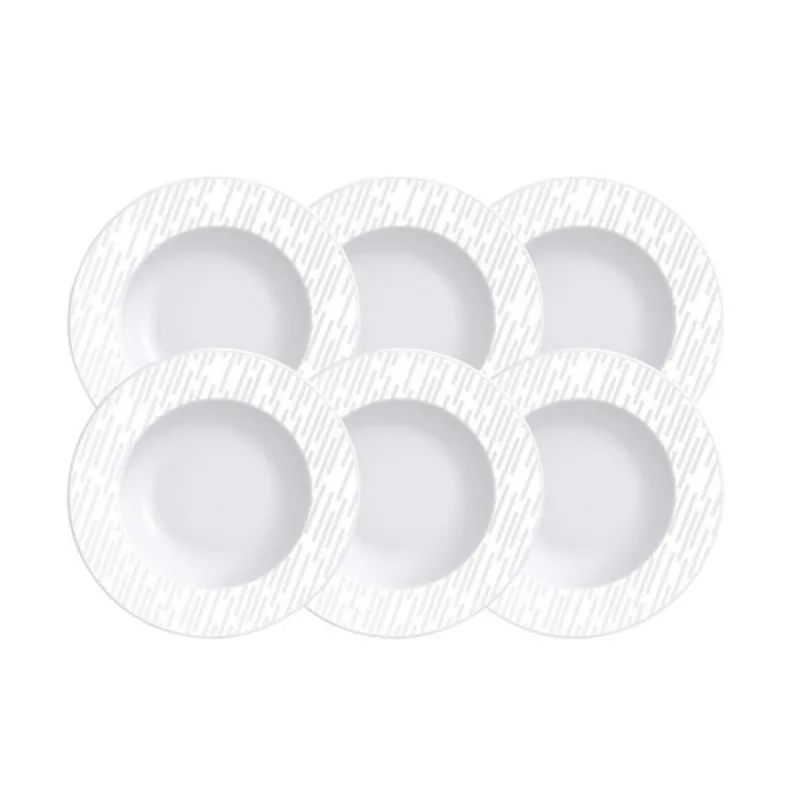 Kit Prato Sobremesa Tramontina Marie Porcelana Decorada 21cm 06 Peças Tramontina - Tramontina