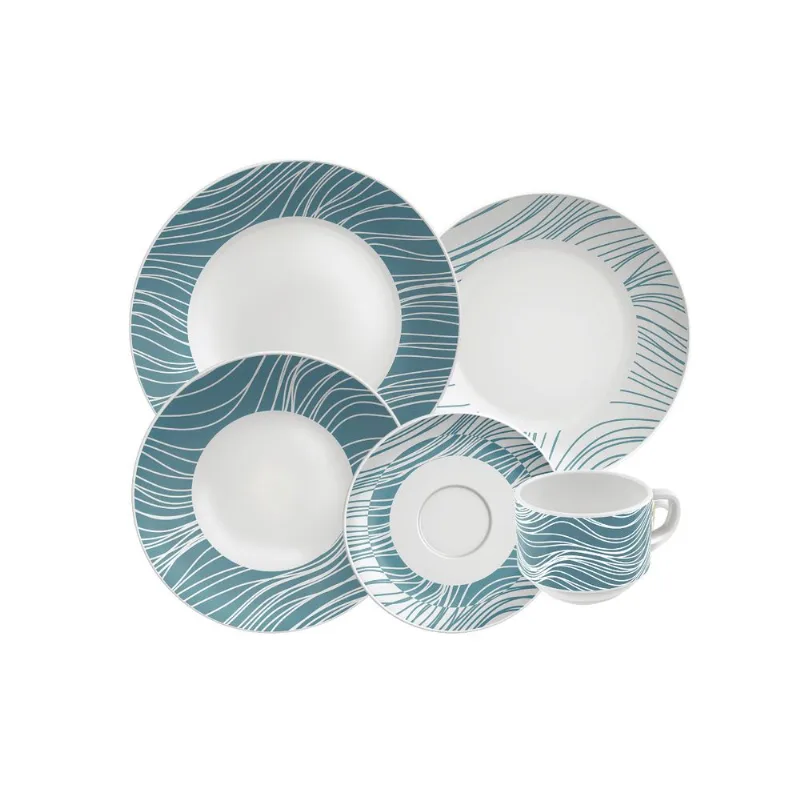 Aparelho de Jantar Tramontina Clarice em Porcelana Decorada 20 Peças - Tramontina