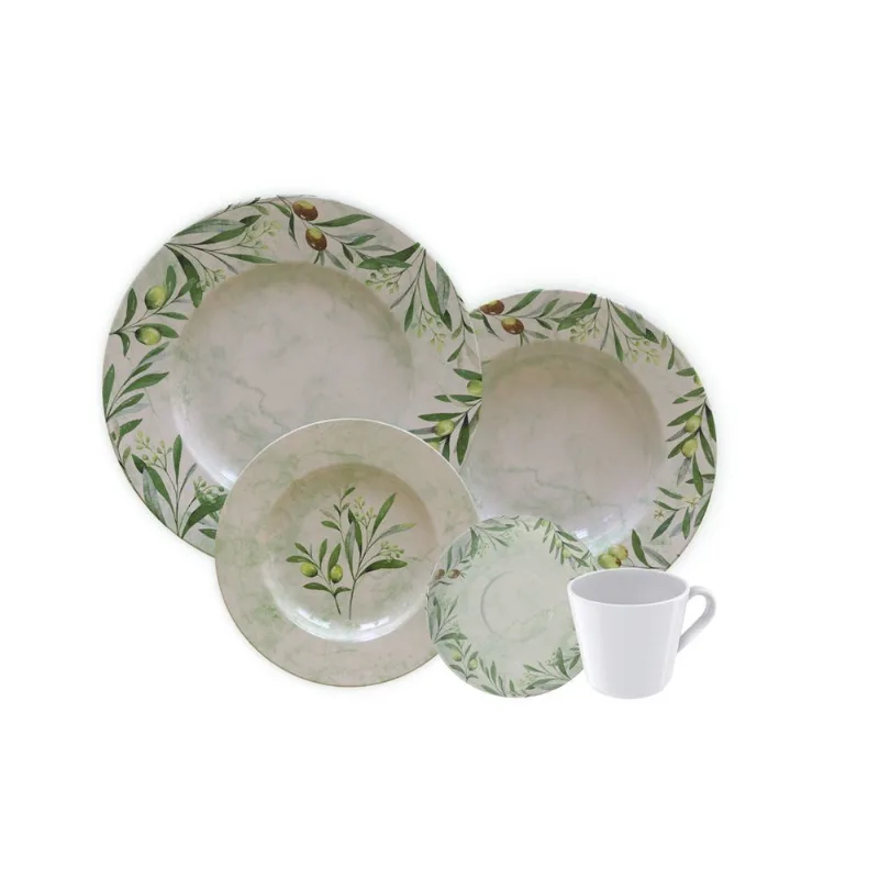 Aparelho de Jantar Oliva em Porcelana 20 Peças - Tramontina - Tramontina