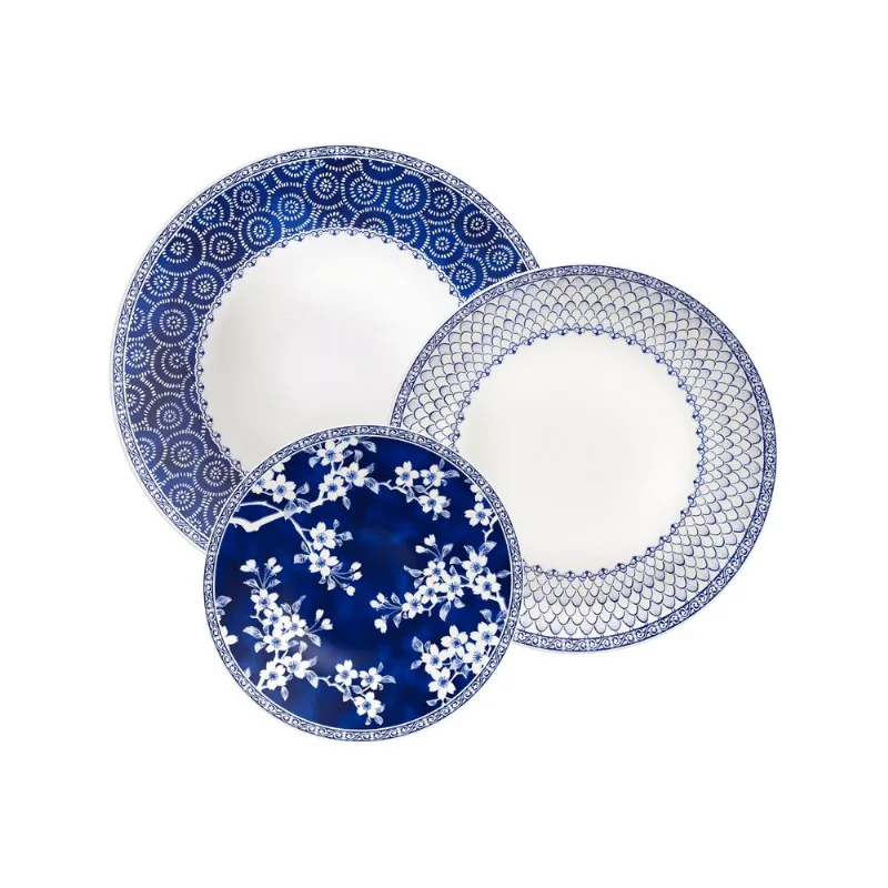 Jogo de Pratos Tramontina Umeko em Porcelana Decorada 18 Peças - Tramontina