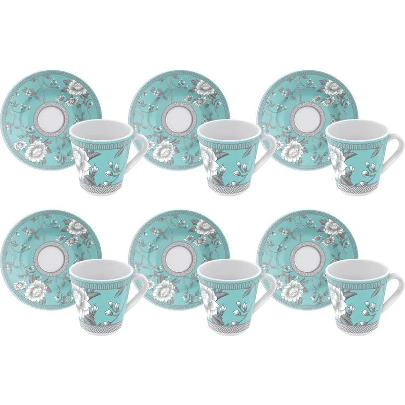 Conjunto De Café Tramontina Porcelana Helen 70ml 12 Pç