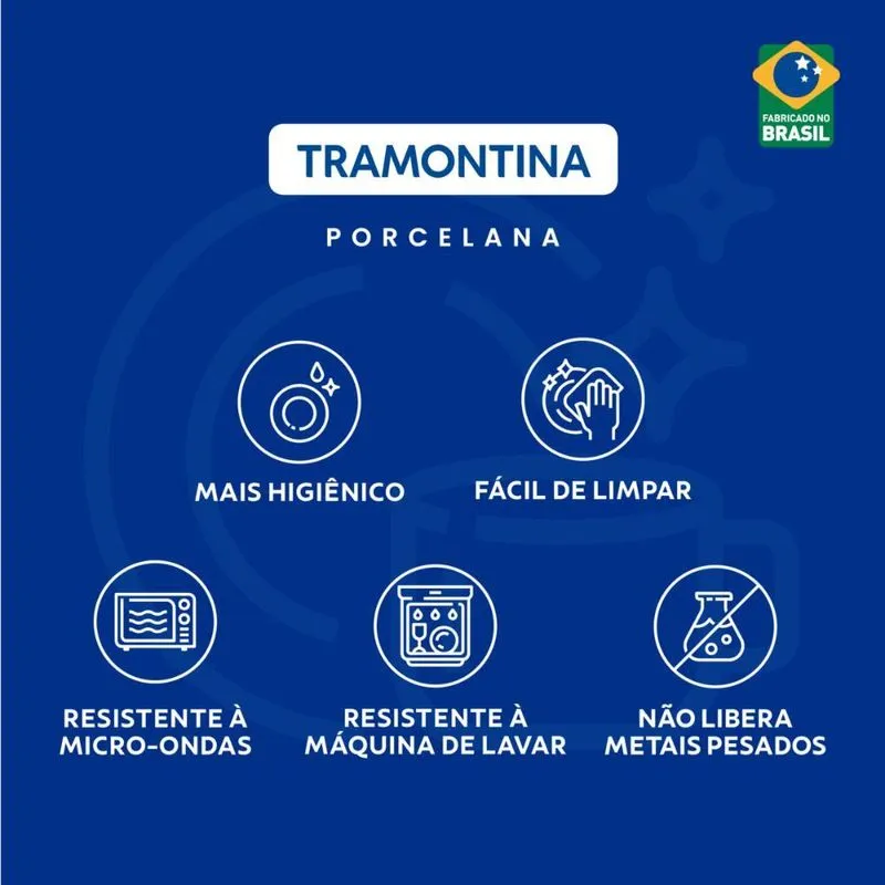 Kit Xicara E Pires Tramontina Ana Flor Em Porcelana Decorada 6 Peças