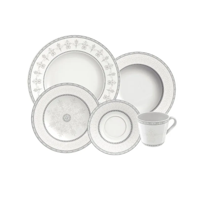 Aparelho de Jantar Tramontina Gabrielle em Porcelana Decorada 20 Peças - Tramontina