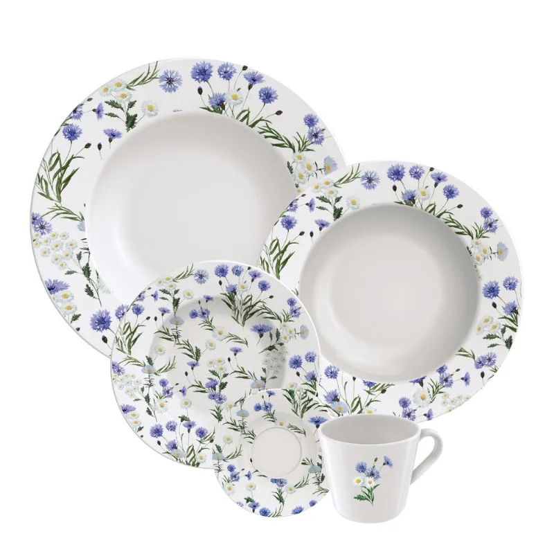 Aparelho de Jantar Tramontina Ana Alice em Porcelana Decorada 20 Peças - Tramontina