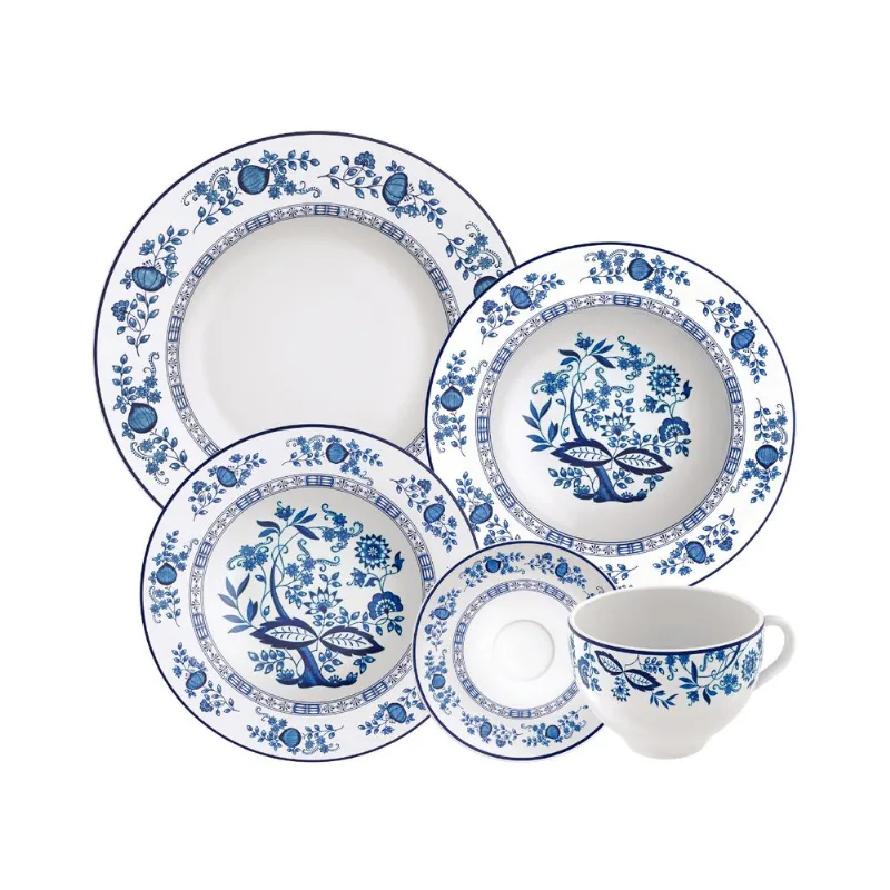 Aparelho de Jantar Tramontina Dulce 20 Peças em Porcelana Decorada - Tramontina