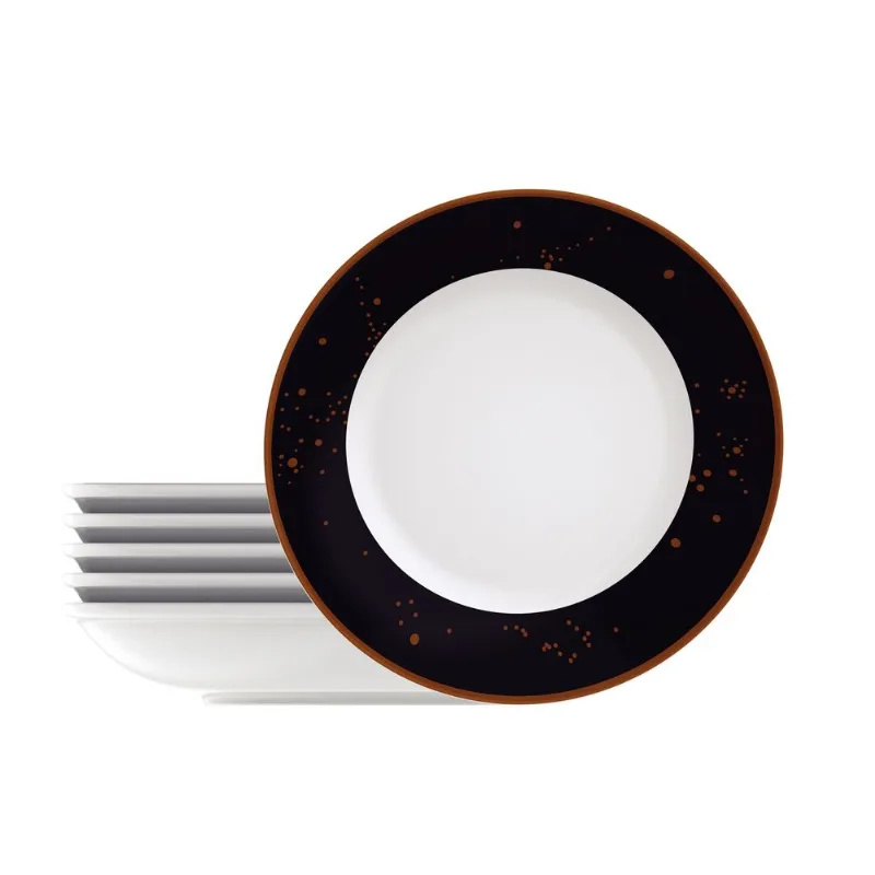 Kit Prato Fundo Tramontina Valentina Em Porcelana Decorada 22 Cm 6 Peças - 96950/115