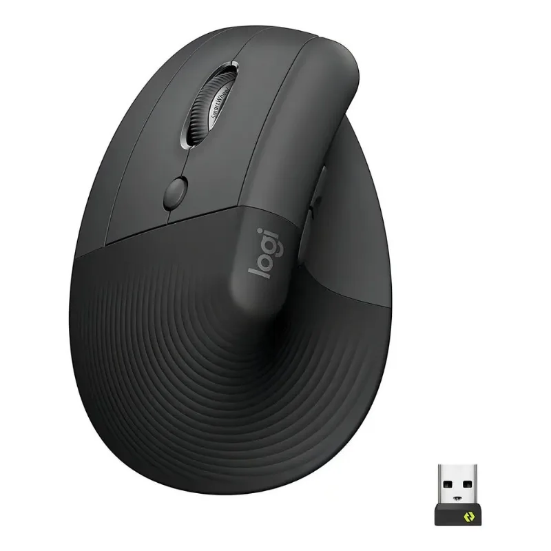 Mouse Logitech Lift Vertical Ergonómico Para Zurdos Negro - Tramontina