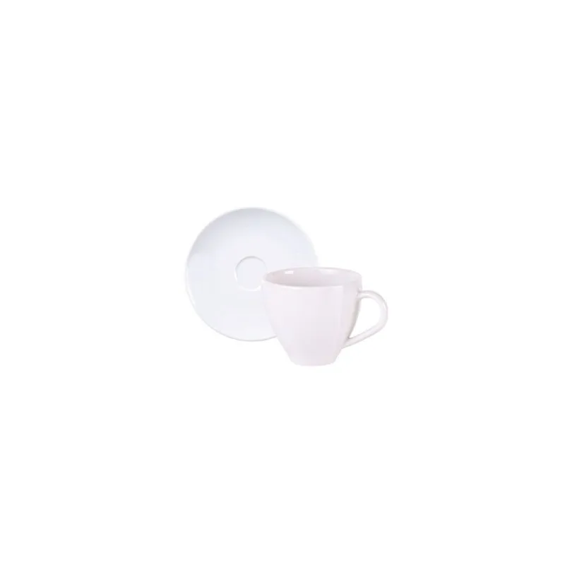 Conjunto Xícara E Pires De Café Tramontina Maria Augusta Em Porcelana 100 Ml 2 Peças Tramontina