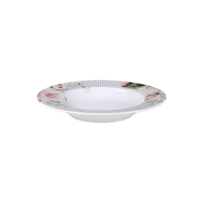Prato Fundo Tramontina Ornatta Em Porcelana Decorada 23 Cm - Tramontina