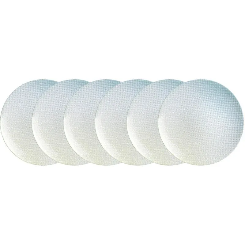 Jogo De Pratos Sobremesa Tramontina Polaris 21cm 6 Pç