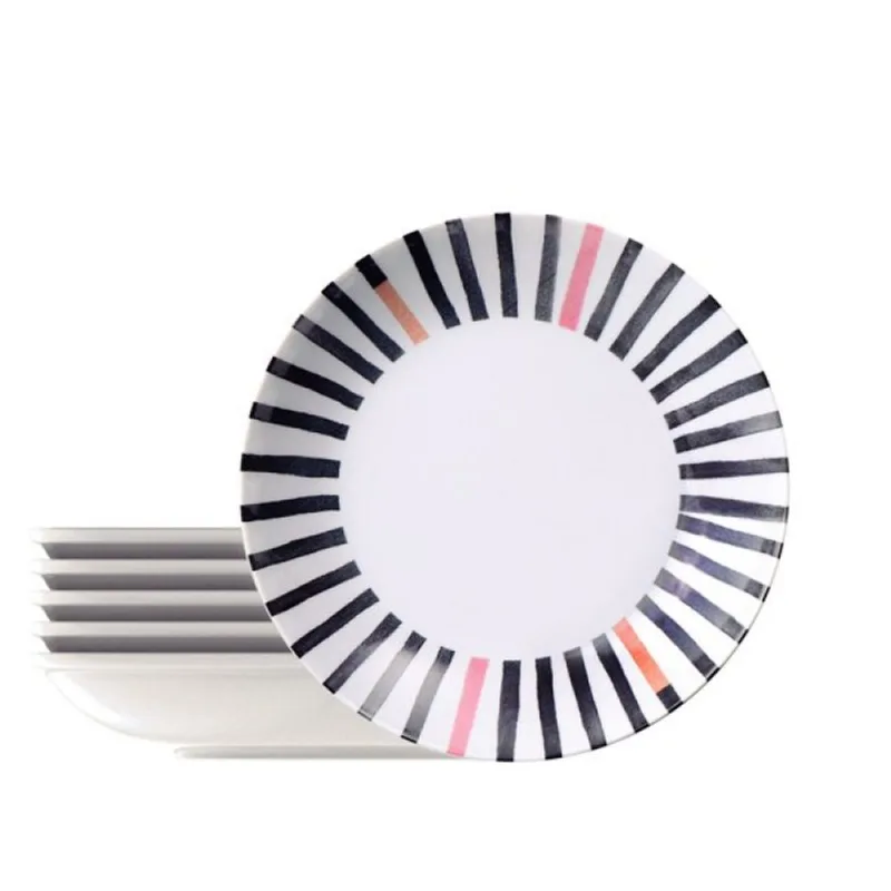 Kit Prato Fundo Tramontina Street em Porcelana Decorada 22 cm 06 Peças Tramontina - Tramontina