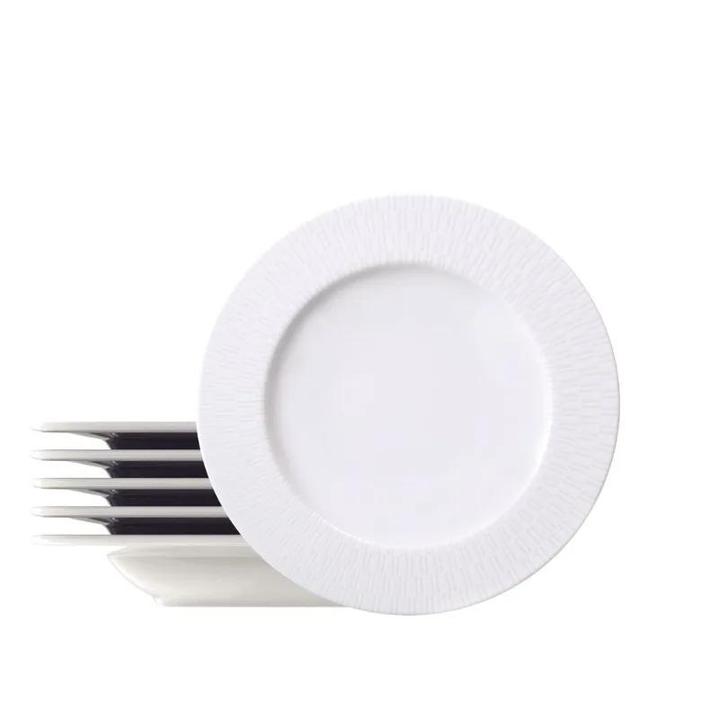 Kit Prato Sobremesa Tramontina Santorini Em Porcelana Decorada 21 Cm 06 Peças 96950/192