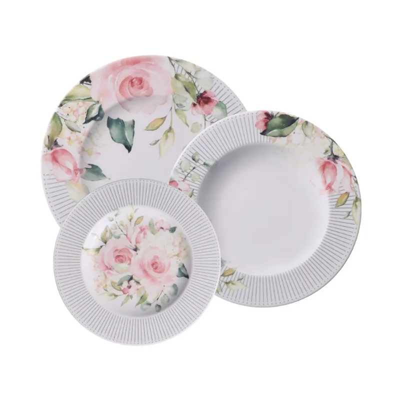 Jogo de Pratos Tramontina Ornatta em Porcelana Decorada 12 Peças - Tramontina