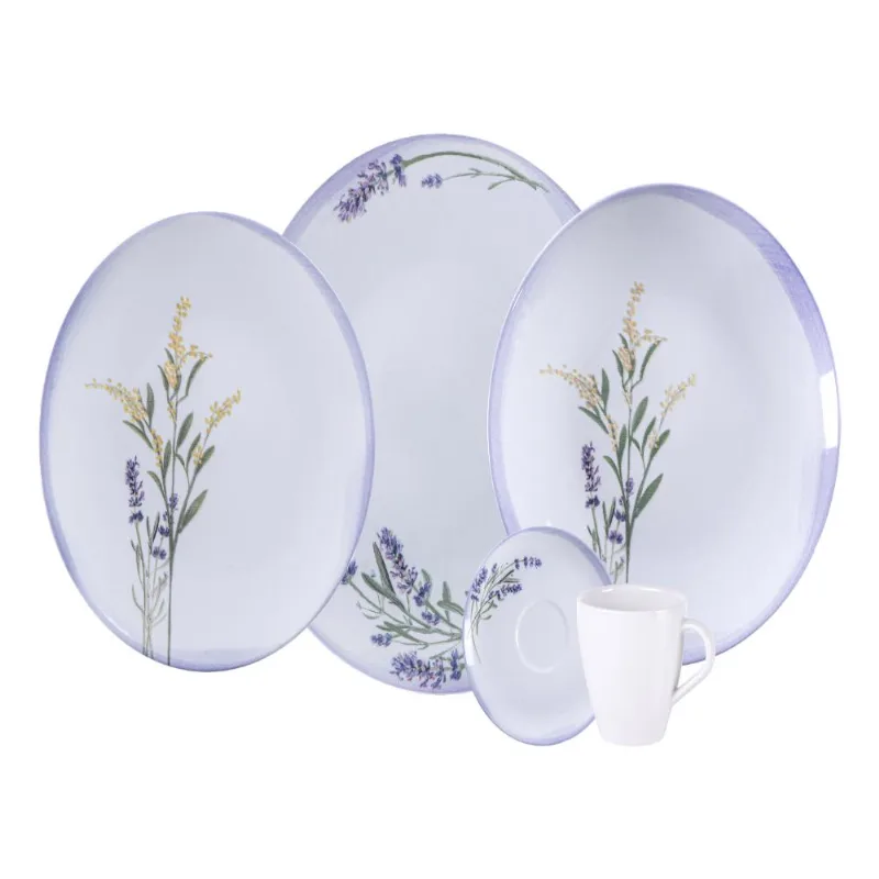 Aparelho de Jantar Tramontina Campestre em Porcelana Decorada 20 Peças para 4 Pessoas - Tramontina