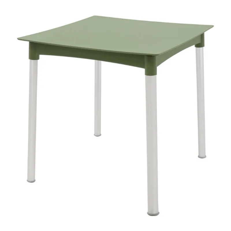 Mesa Tramontina Diana Verde Oliva 70cm em Polipropileno Pernas de Alumínio - Tramontina