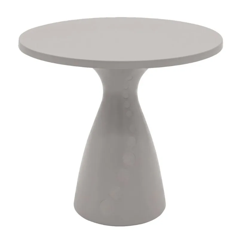 Mesa Flut 80cm Redonda em Polietileno Concreto Tramontina