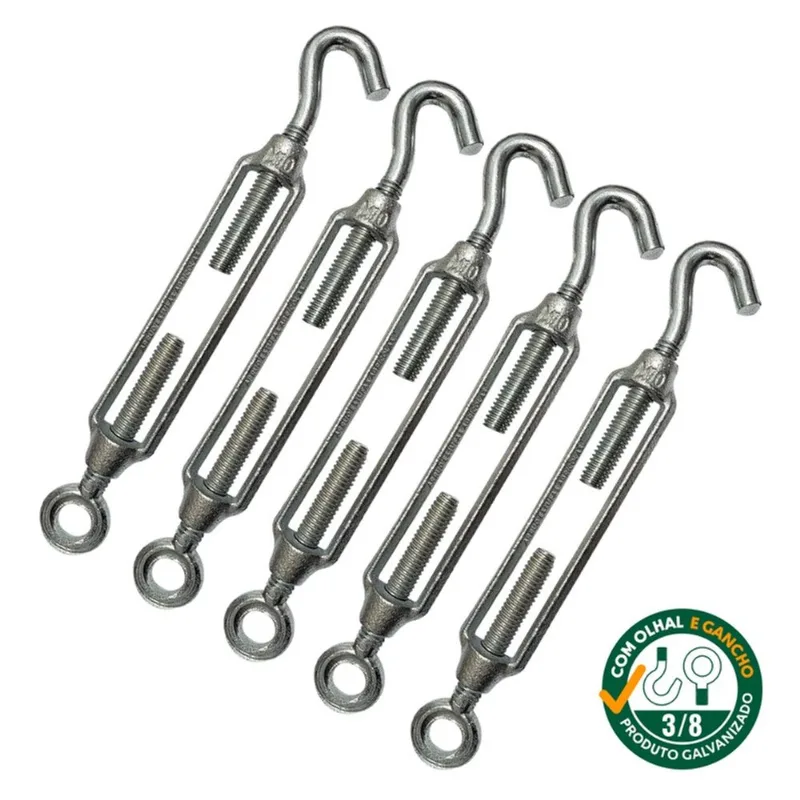 Esticador Para Cabo De Aço 3/8 Galvanizado - 6 Unidades