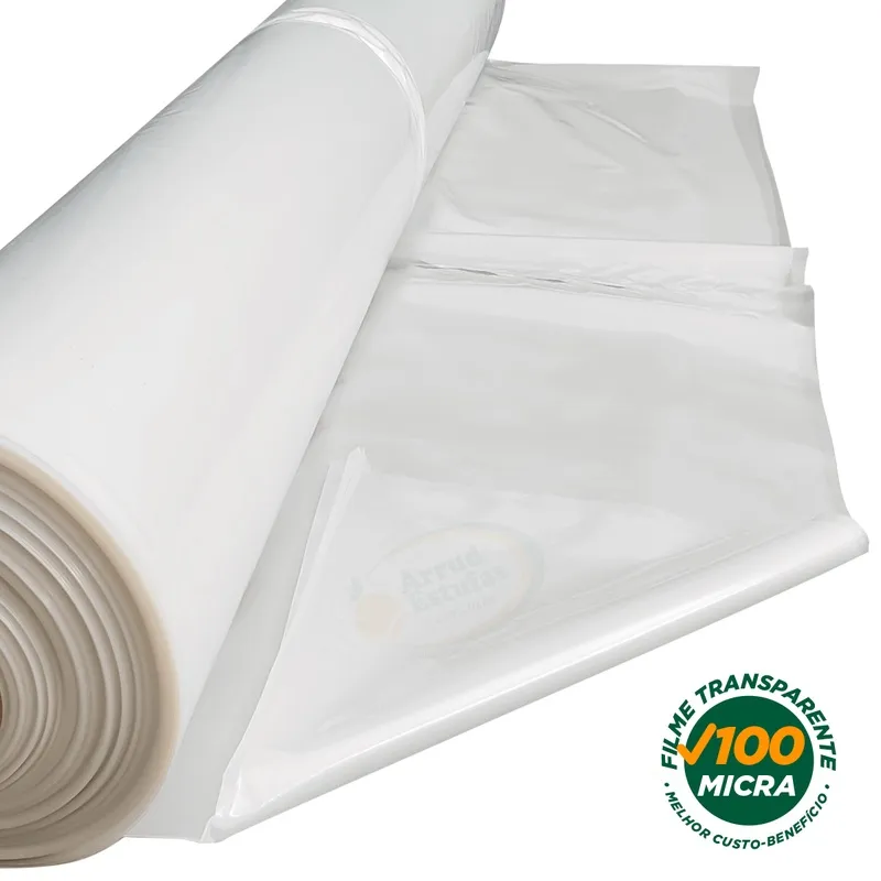 Lona Para Estufa Filme Plastico 100 Micra Transparente 8X3m