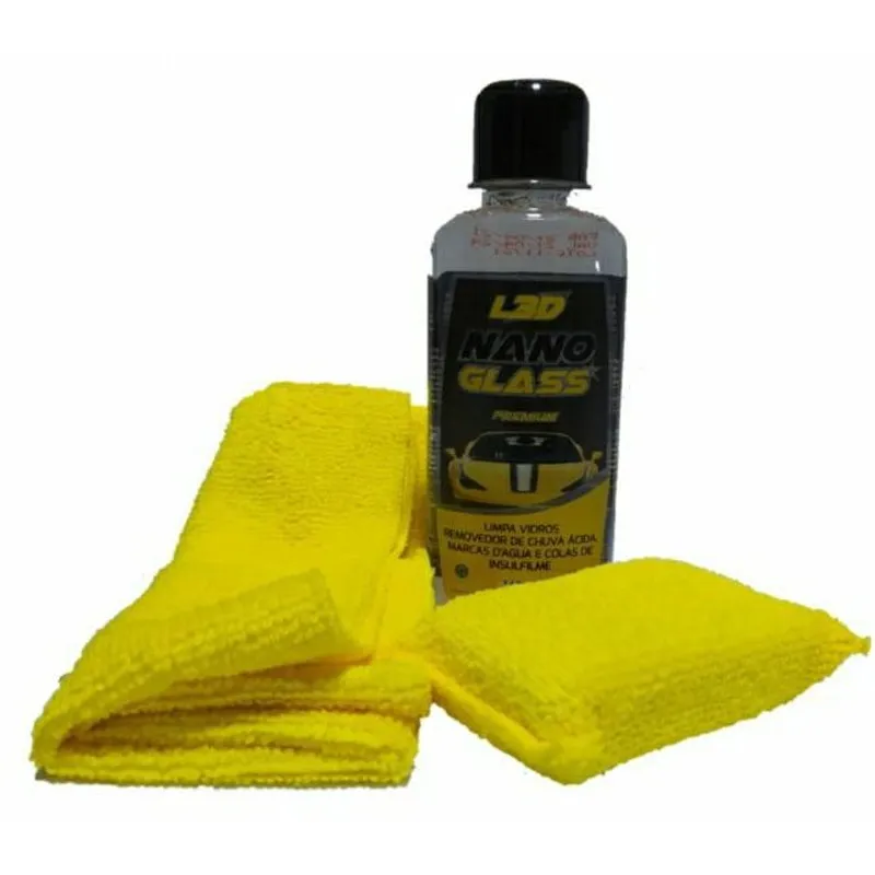 Removedor De Chuva Ácida Nano Glass L3D Flanela+Aplicador