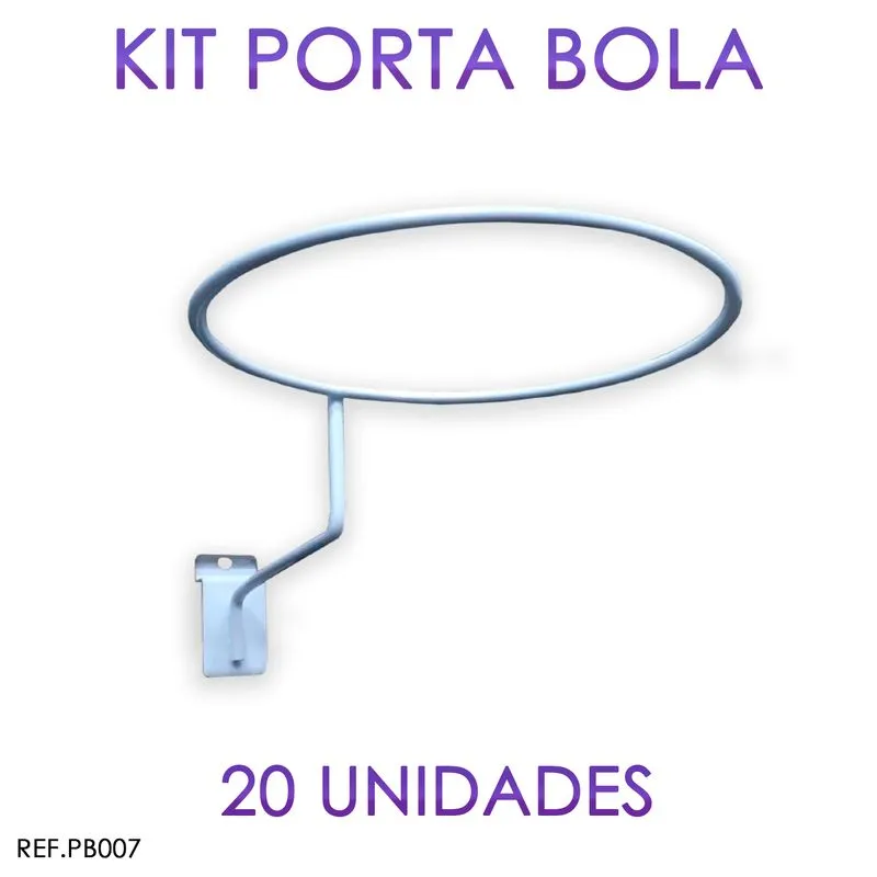 Suporte De Bola Branco P/ Painel Canaletado - 20 Unidades