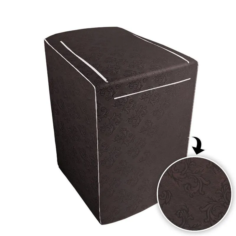 Capa Máquina De Lavar Brastemp 12 Kg A 16 Kg Com Zíper Café