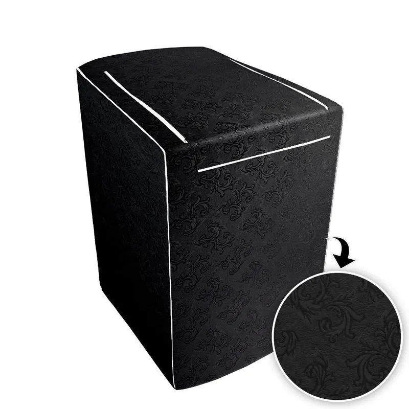 Capa Máquina De Lavar Brastemp 12 Kg A 16 Kg Com Zíper Preta