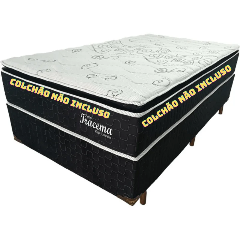 Base Box Solteirão Zeflex 110x198x43 Iracema Preto