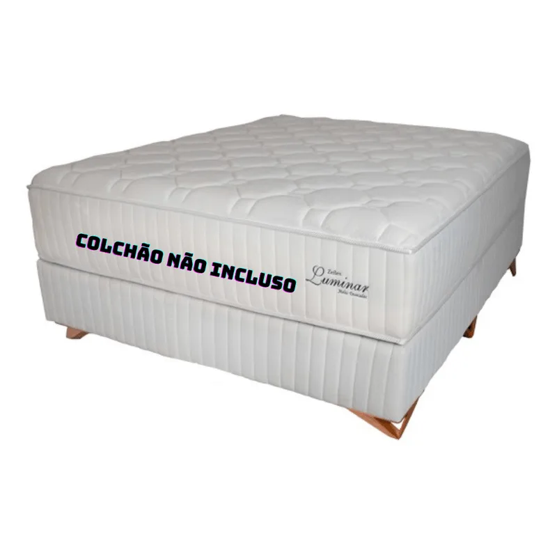 Base Box Casal Zeflex 138x188x43 Luminar Branco