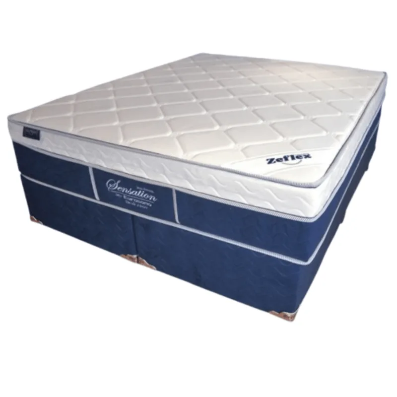 Conjunto Box King 193X203X76 Sensation Zeflex (Azul)