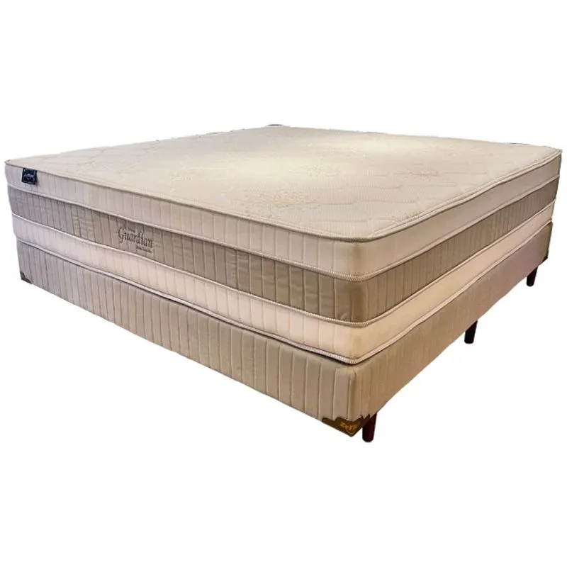 Conjunto Box Casal 138x188x73 Guardian Zeflex(bege)
