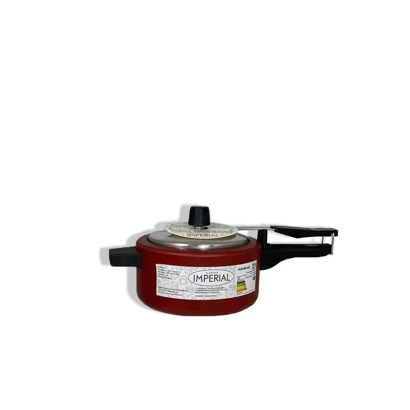Panela de Pressão Antiaderente Teflon Alumínio Imperial 2L Vermelho