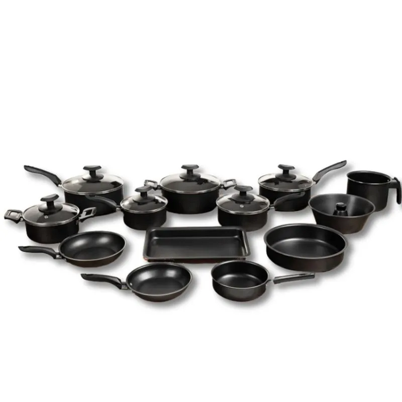 Conjunto Panelas 13 Peças Teflon Antiaderente tampa de vidro