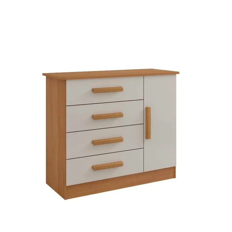 Cômoda Firenze 4 Gavetas 1 Porta C/Sapateira 100 mdf D Doro Móveis