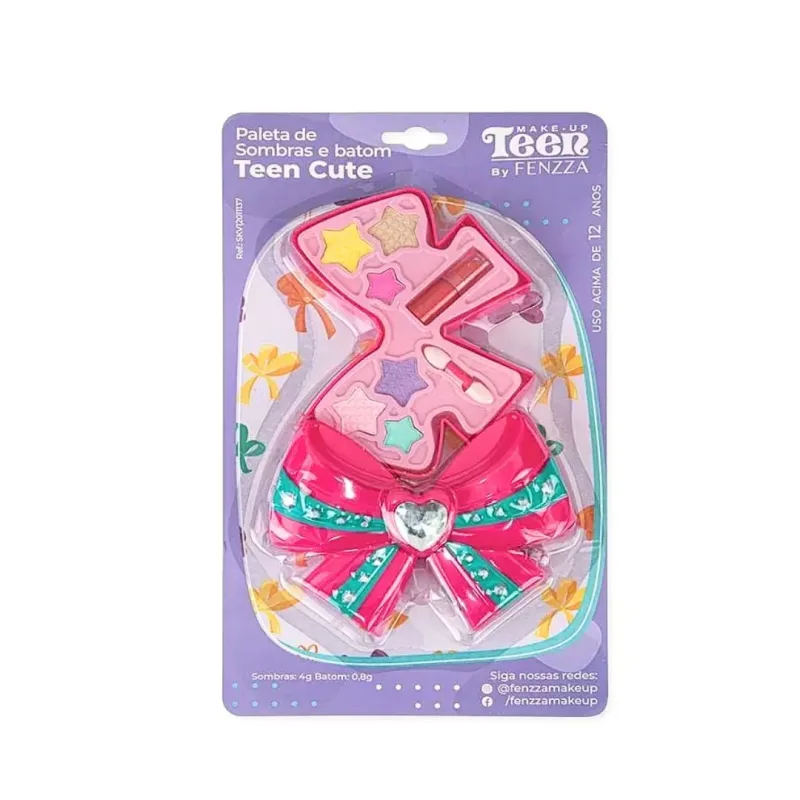 Paleta de Sombras e Batom Teen Cute - Fenzza (SKV12011137)