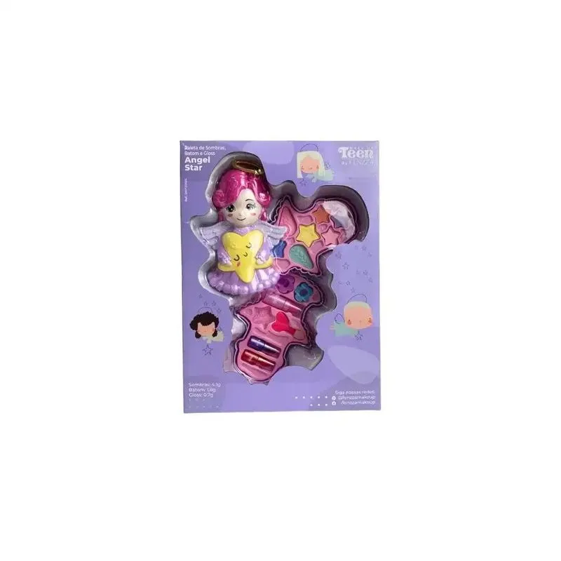 Paleta De Sombra Batom/gloss Angel Star Teen Fenzza