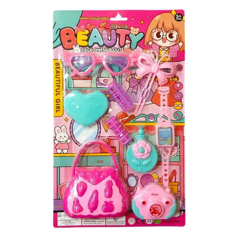 Kit Acessórios de Beleza Infantil Menina Beauty 9 peças Domni