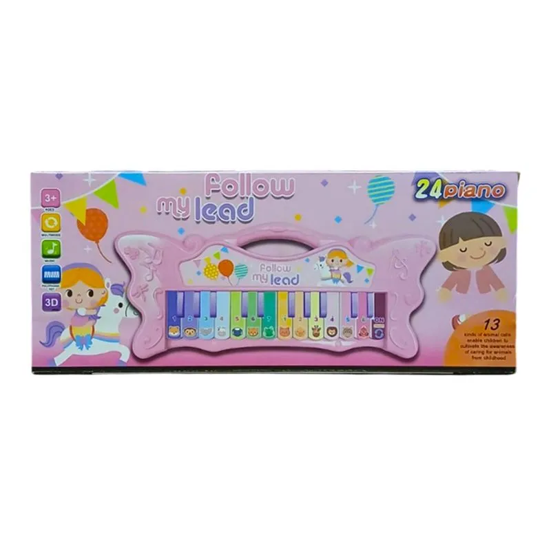 Piano Elétrico Rosa Menina Domni
