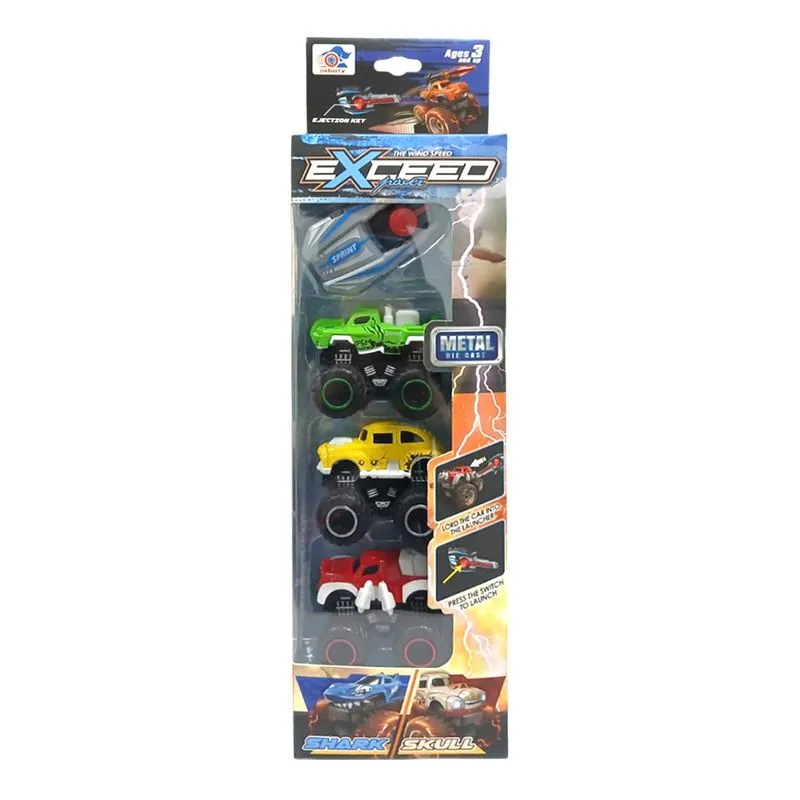 Kit De Carros Com Lançador Sortido Ehm0038 Domni