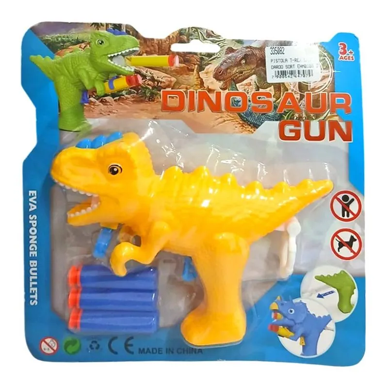 Pistola T-Rex Lança Dardo Sortido Domni