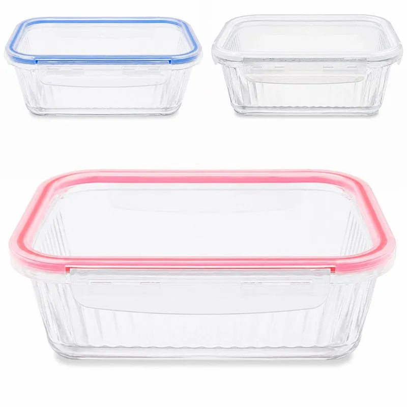 Pote Retangular Hermético 1040ml em Vidro Essecial Comércio