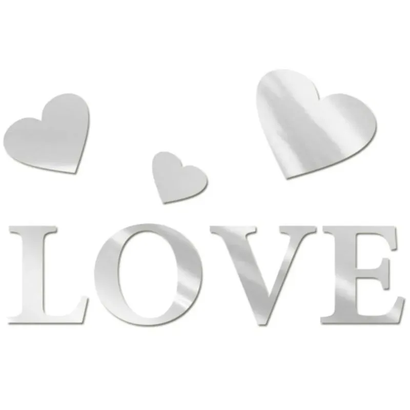 Espelhado Love Corações Criativo