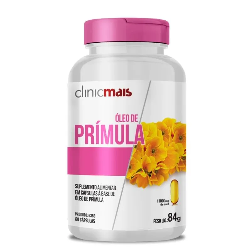 Óleo De Prímula 60 Cápsulas 500mg Clinicmais