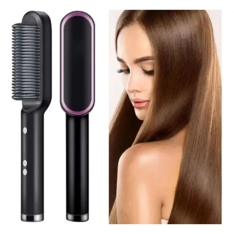 Escova Secadora Elétrica Cerâmica Alisa E Modela Profissional