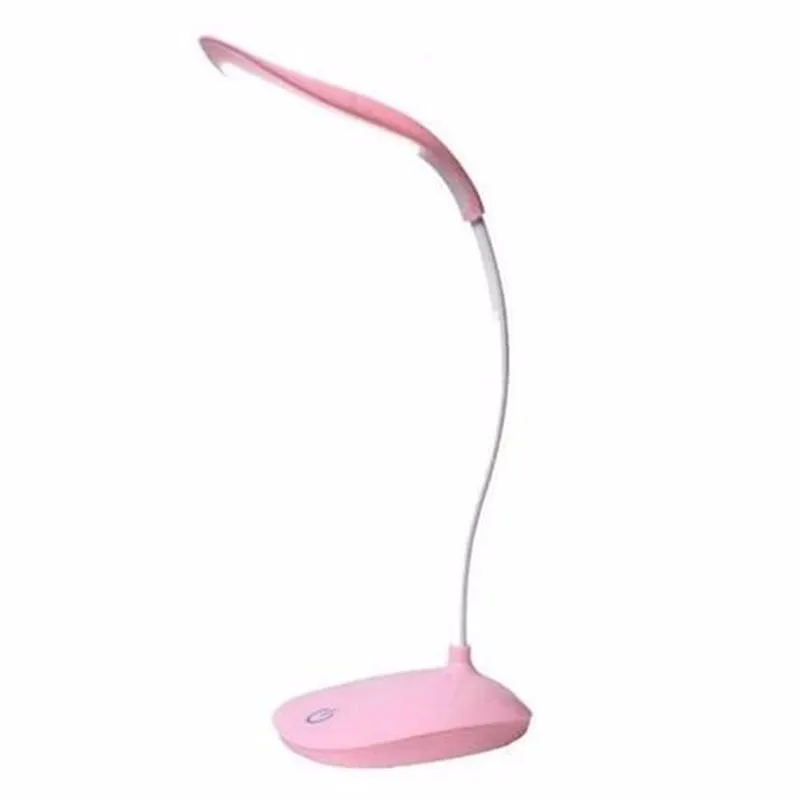 Luminária Recarregável Abajur Touch Rosa Articulável Com Base