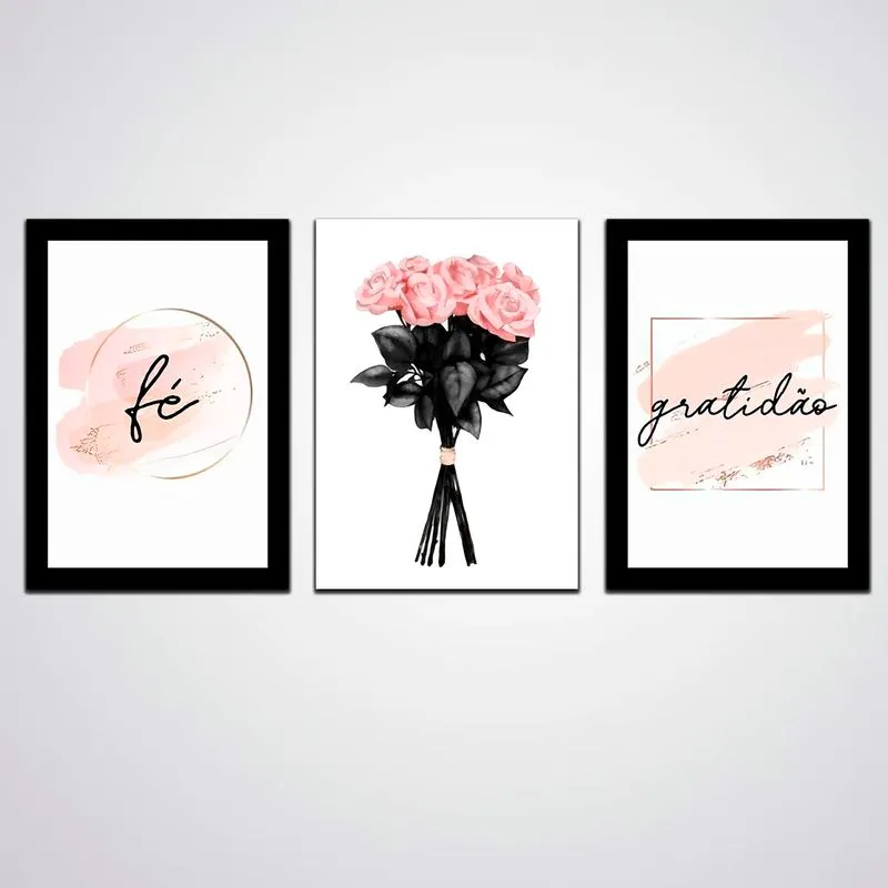 Quadro Decorativo Sala Quarto Geometrico Frases Mosaico Mdf